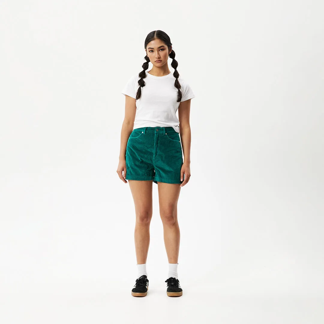 AFENDS Womens Seventy Threes - Corduroy Shorts - Emerald