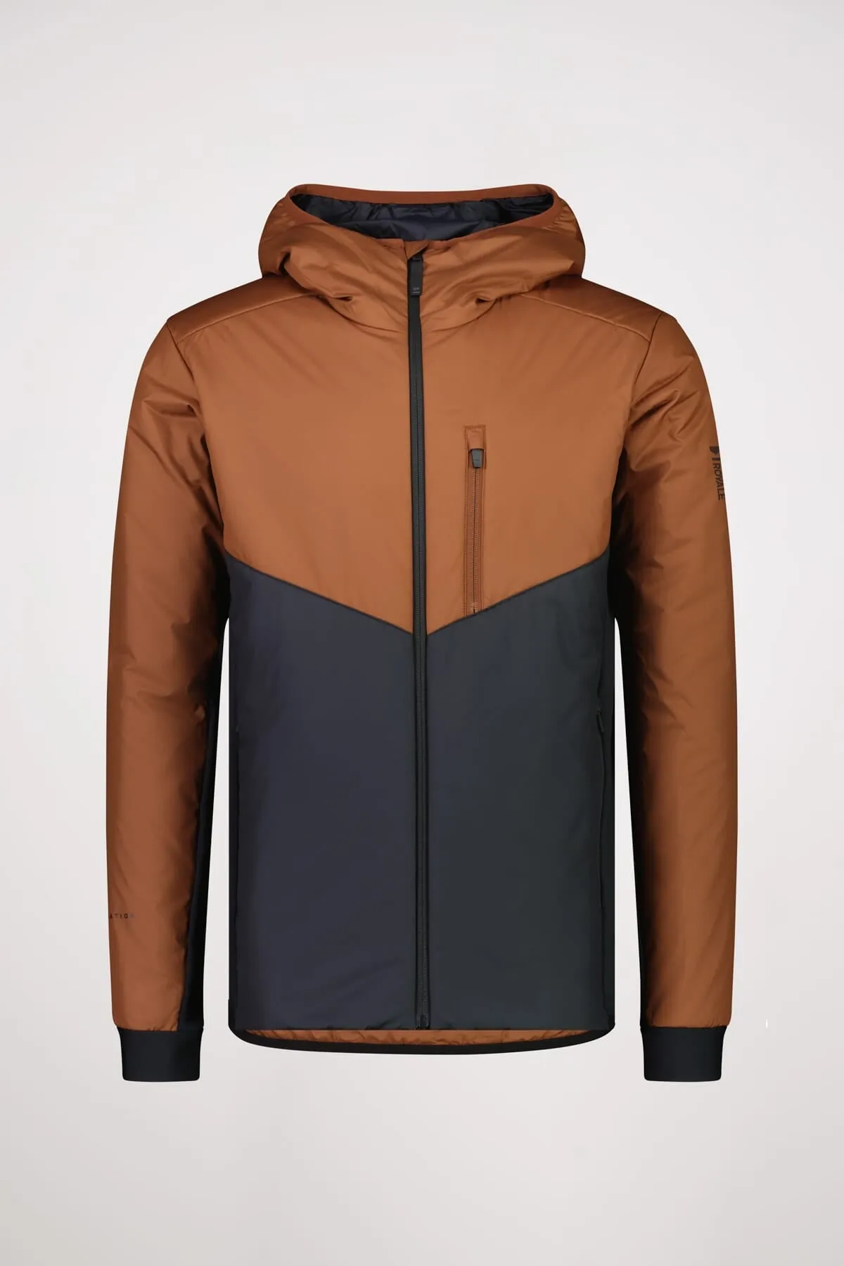 Arete Merino Insulated Hooded Jacket - Dark Copper Black