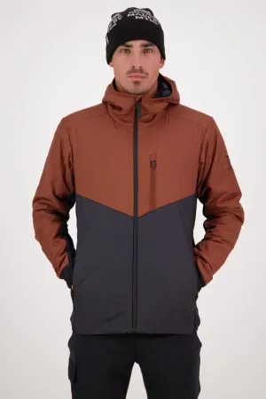 Arete Merino Insulated Hooded Jacket - Dark Copper Black