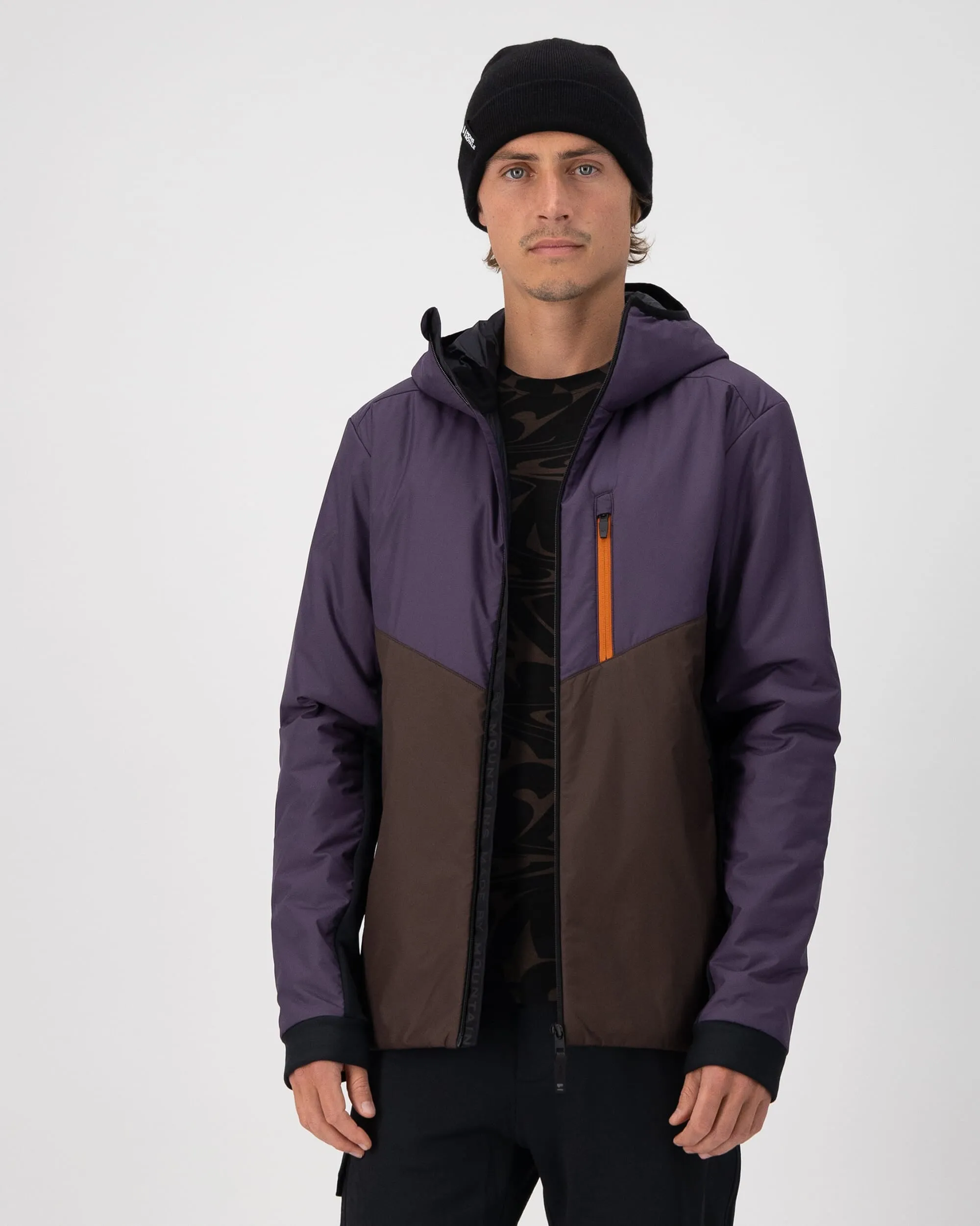 Arete Merino Insulated Hooded Jacket - Indigo / Cedar