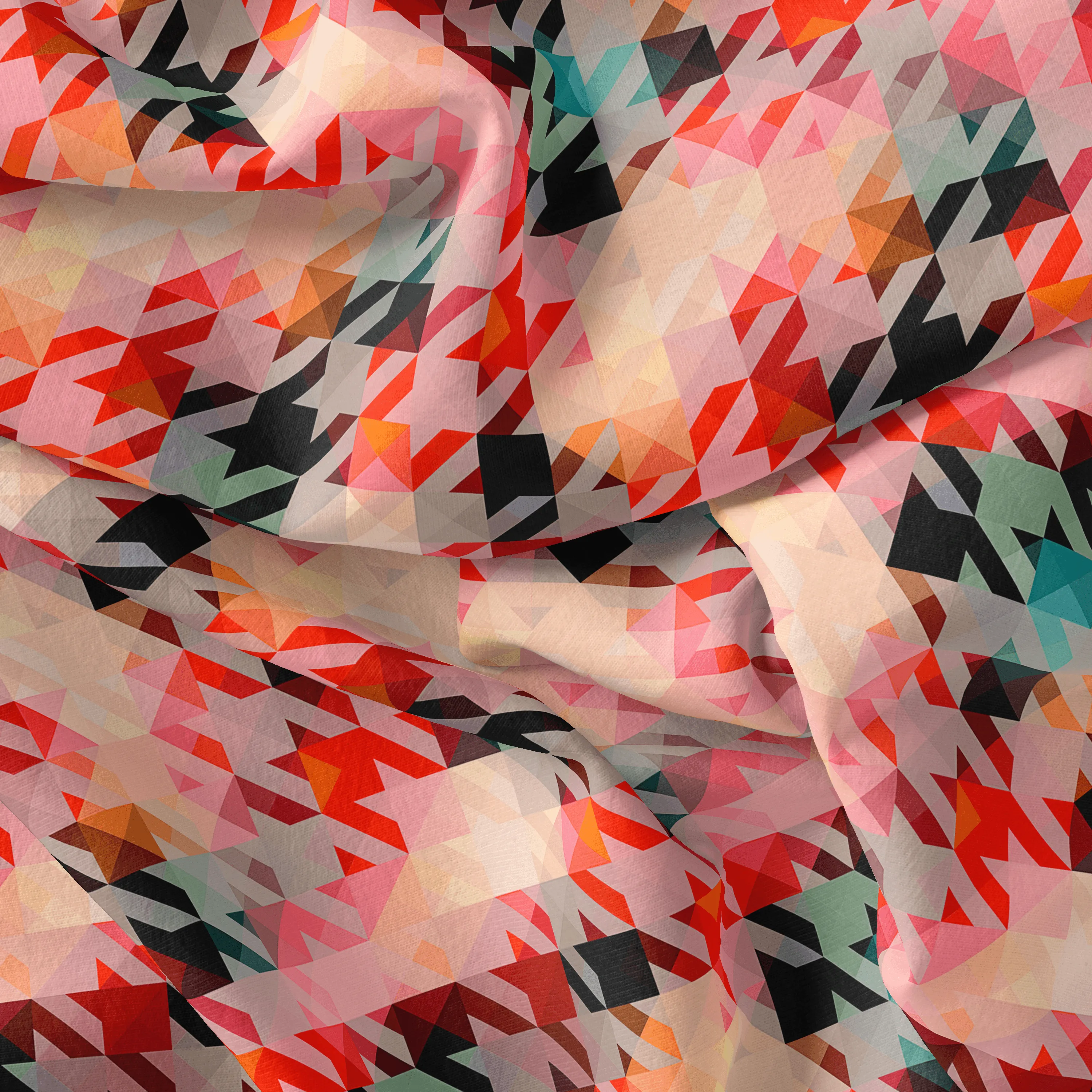 Attractive Multicolor Abstract Pattern Digital Printed Fabric