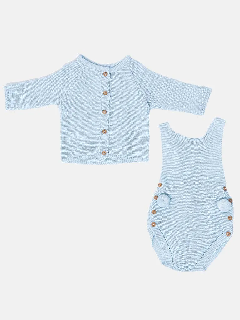 Baby Boy Noah Collection 2-piece Spanish Knitted Set-Baby Blue