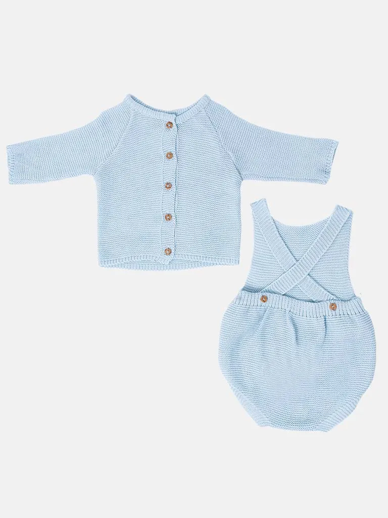 Baby Boy Noah Collection 2-piece Spanish Knitted Set-Baby Blue