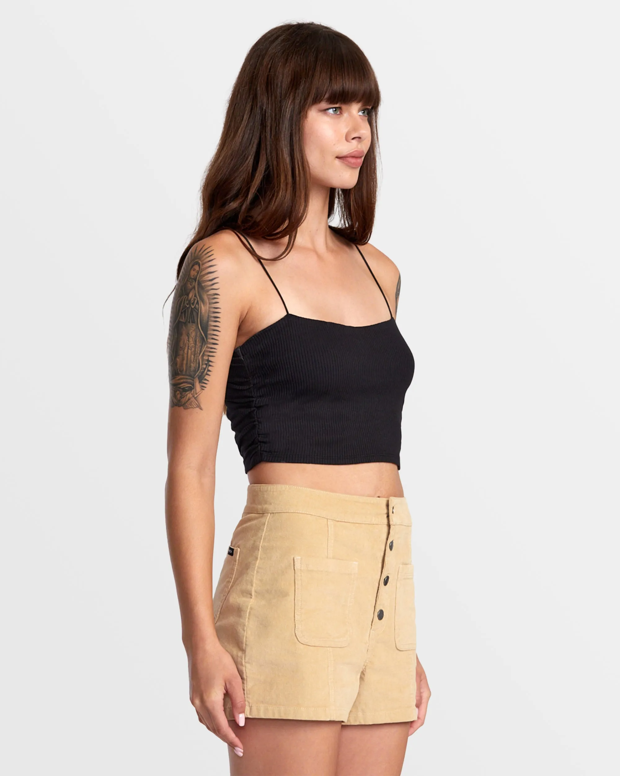 Bardot Denim Shorts - Tan