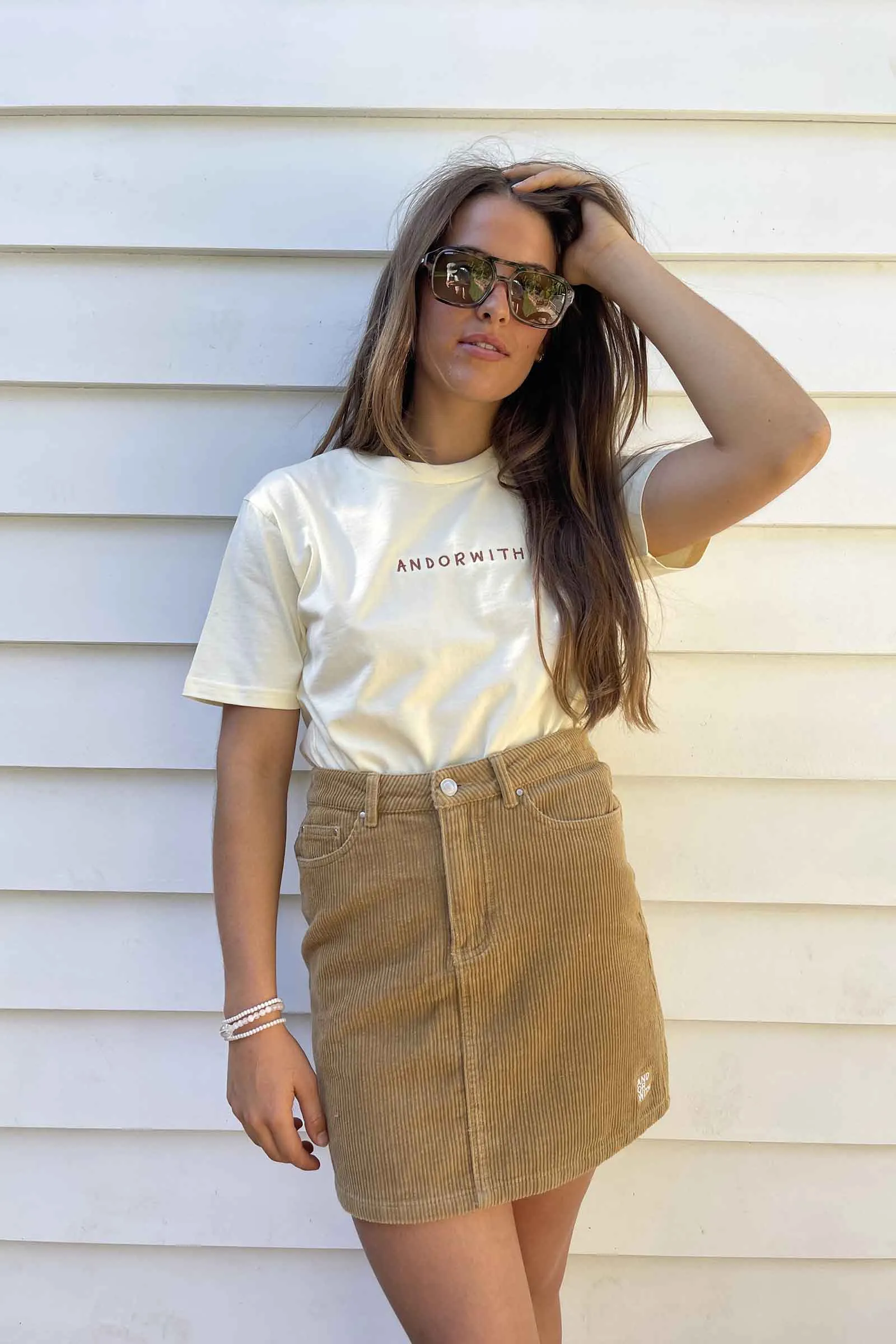 Beach Bum Corduroy Skirt Sand