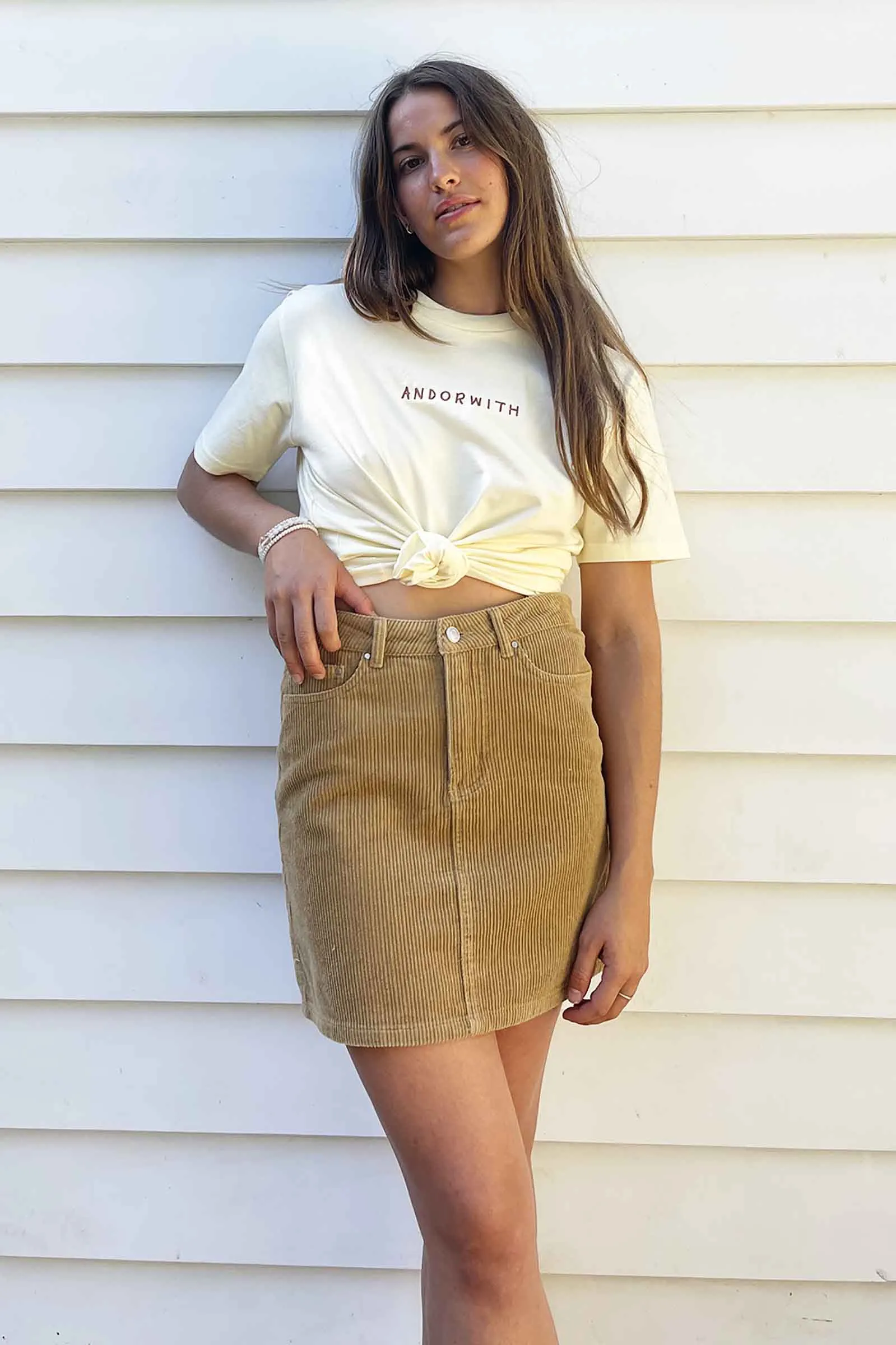 Beach Bum Corduroy Skirt Sand