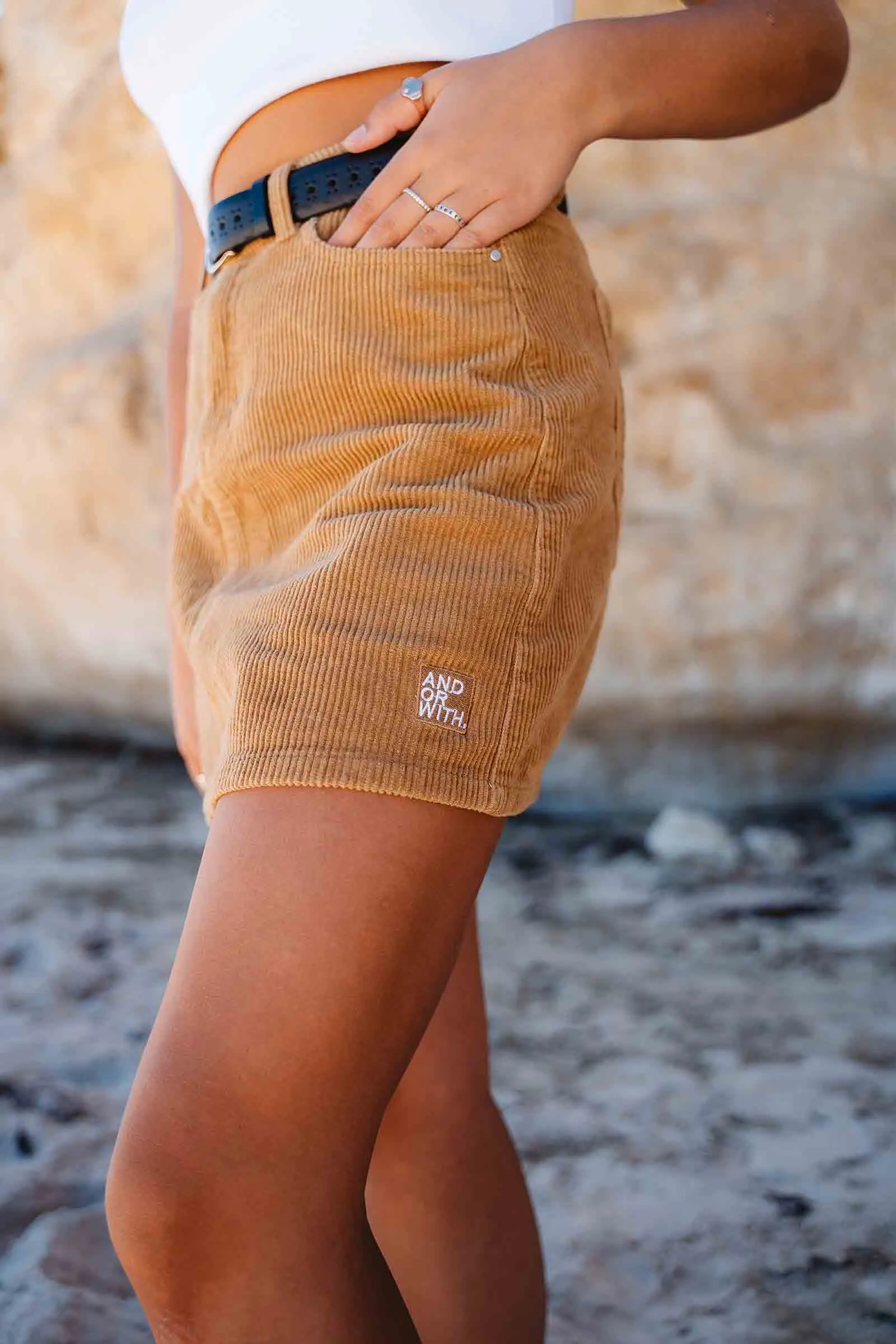 Beach Bum Corduroy Skirt Sand