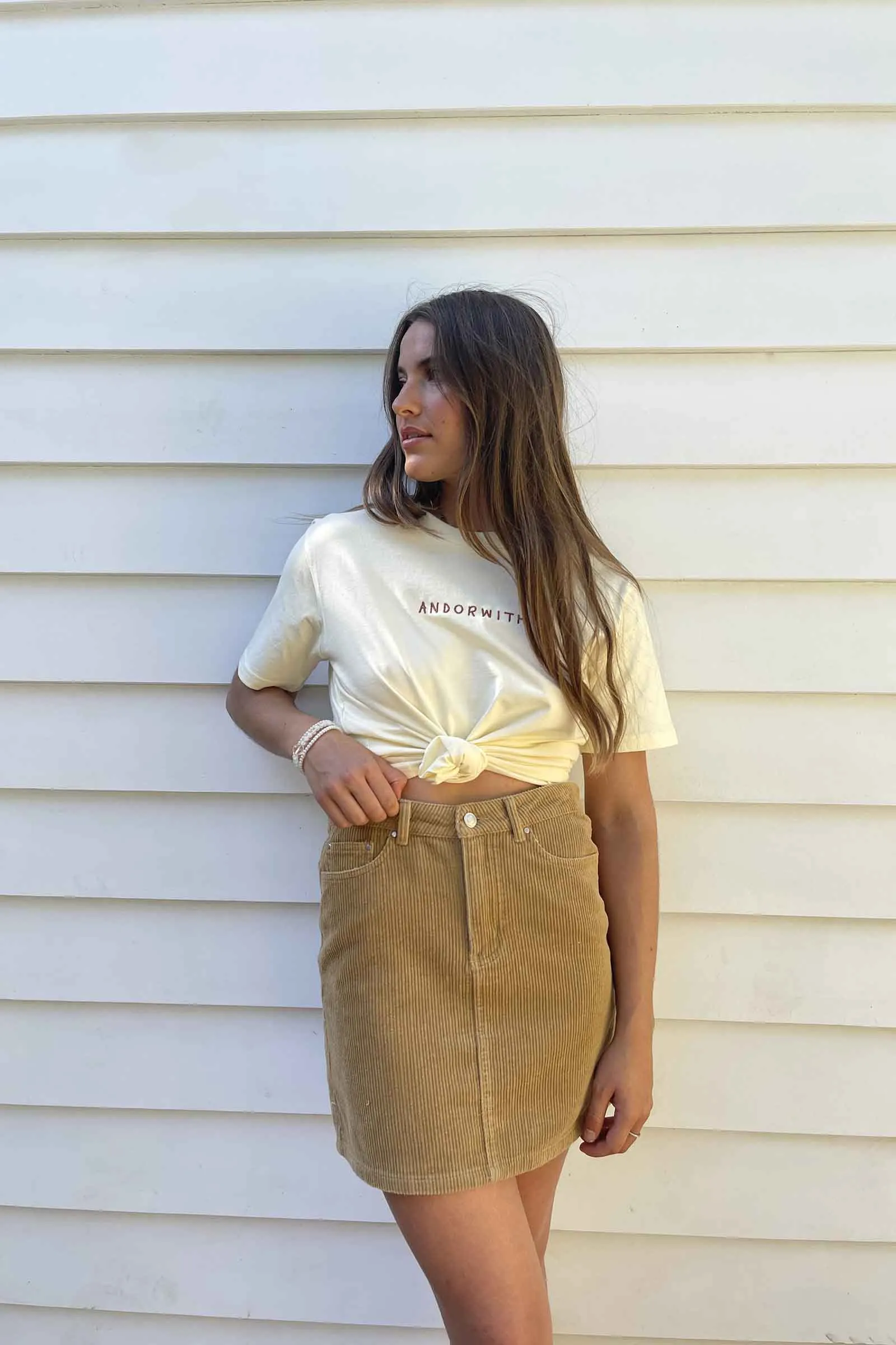 Beach Bum Corduroy Skirt Sand