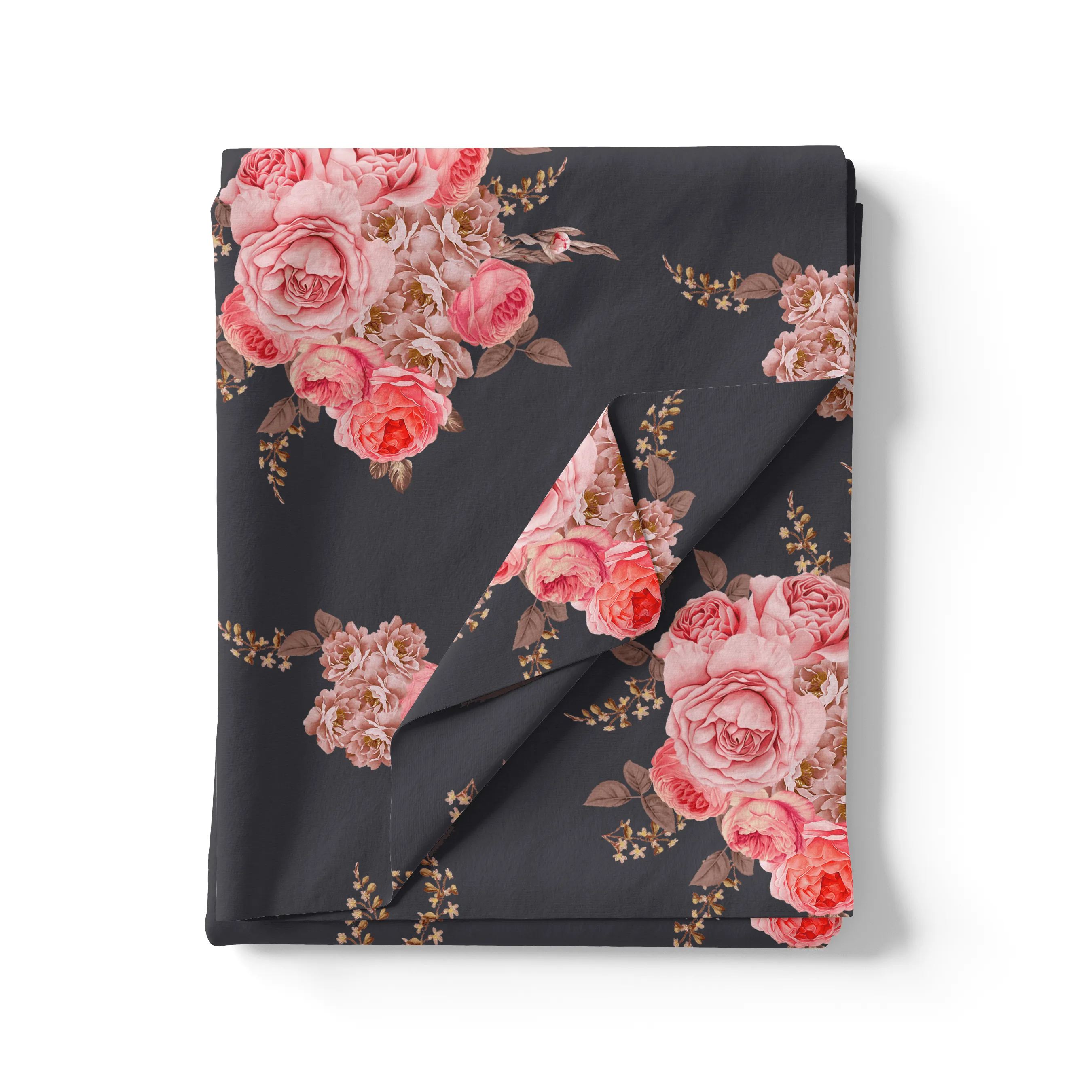 Beautiful Multicolour Roses With  Digital Printed Fabric