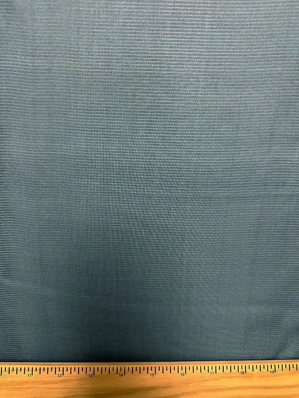 Blue Stripe Silk Chiffon Fabric