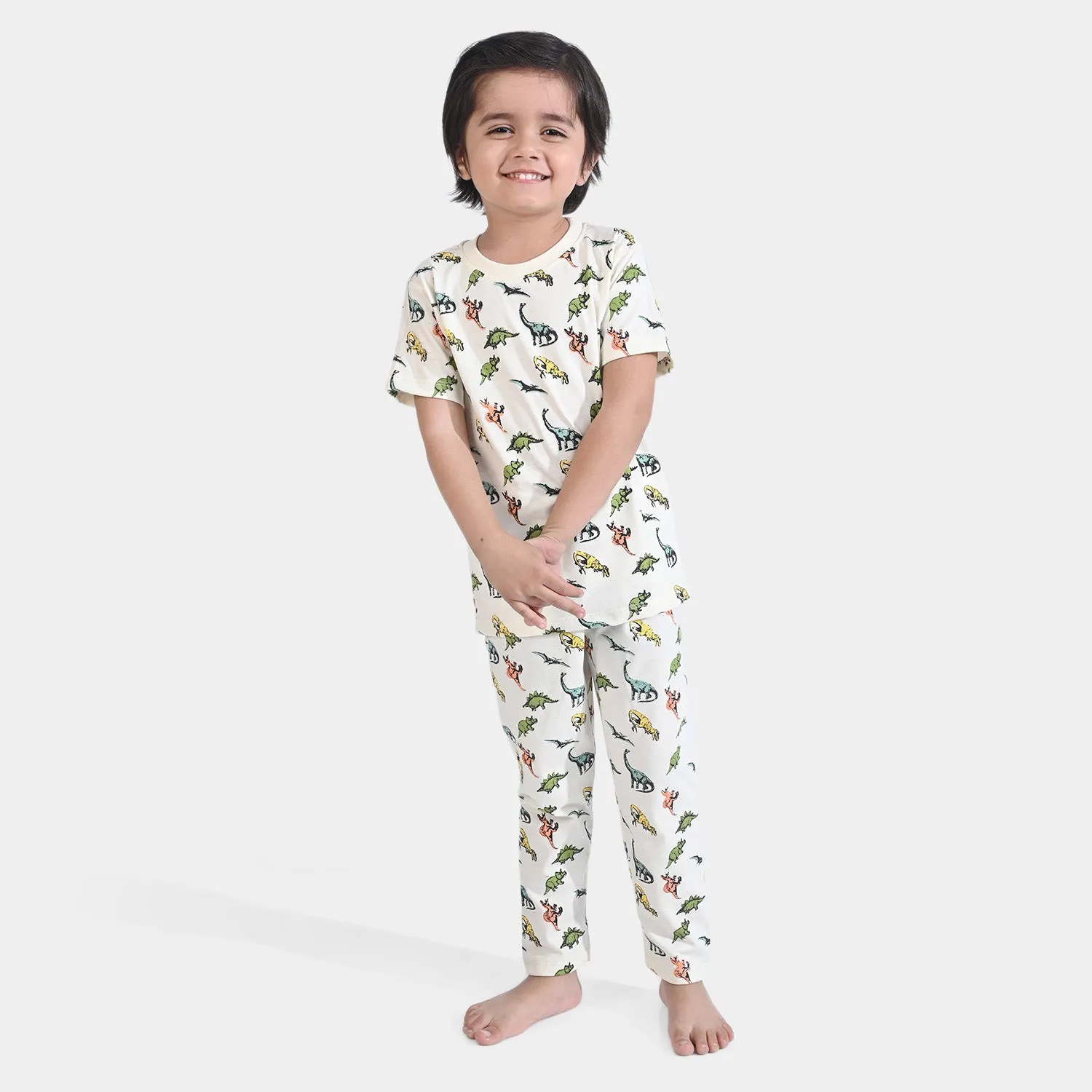 Boys Jersey Knitted Nightwear Dino & Dino -After Glow