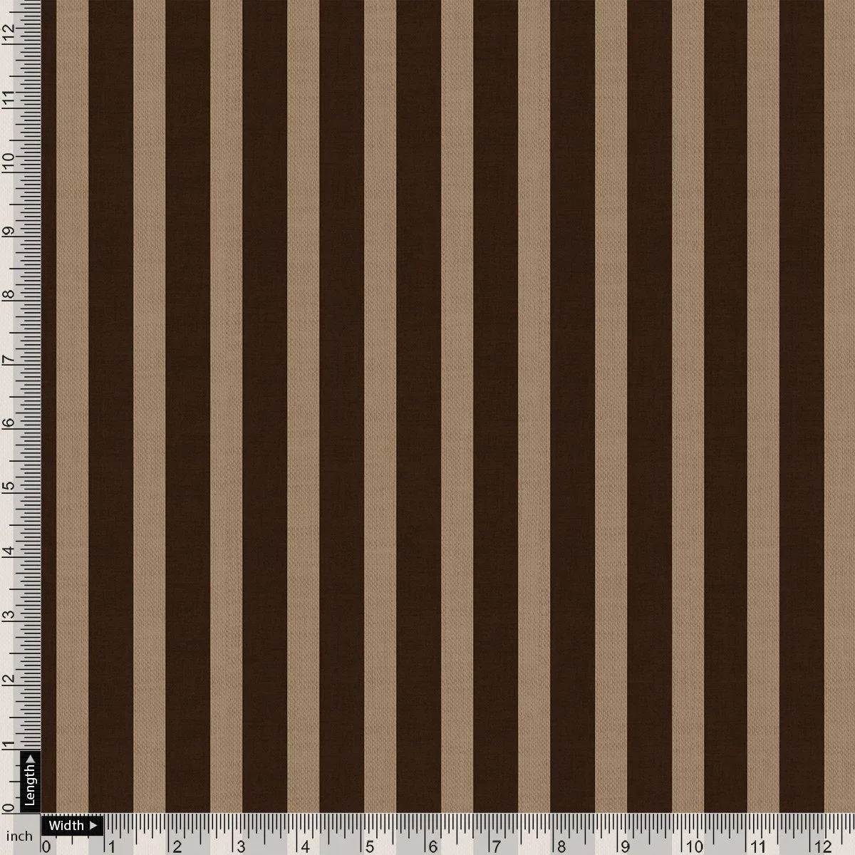 Brown Stripes Digital Printed Fabric