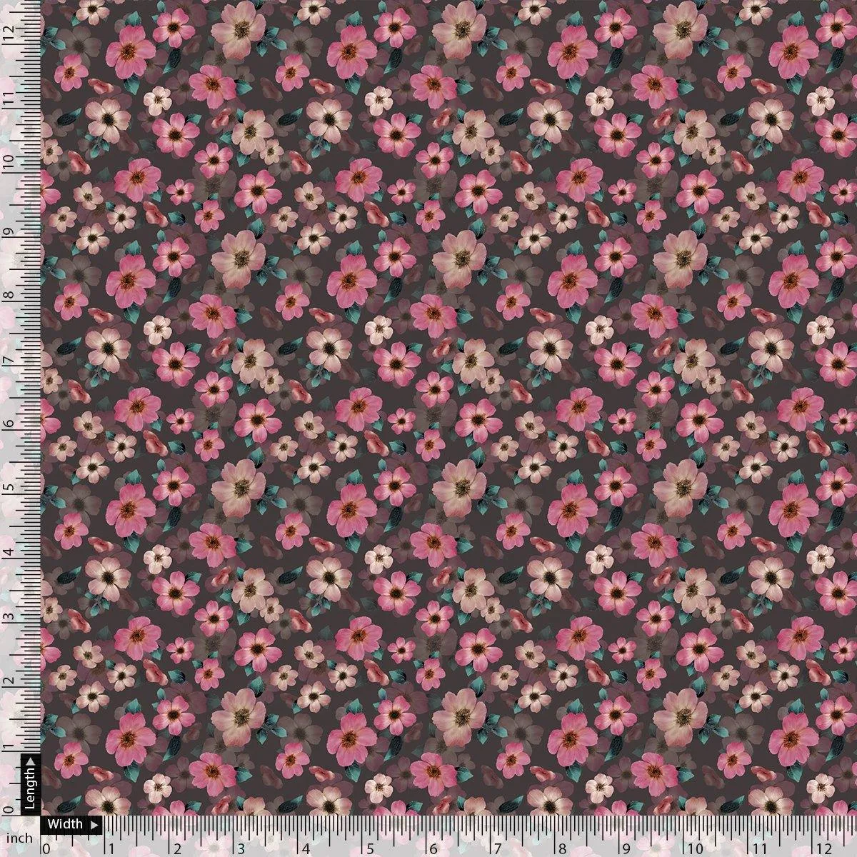 Buttercup Pink Floral Digital Printed Fabric