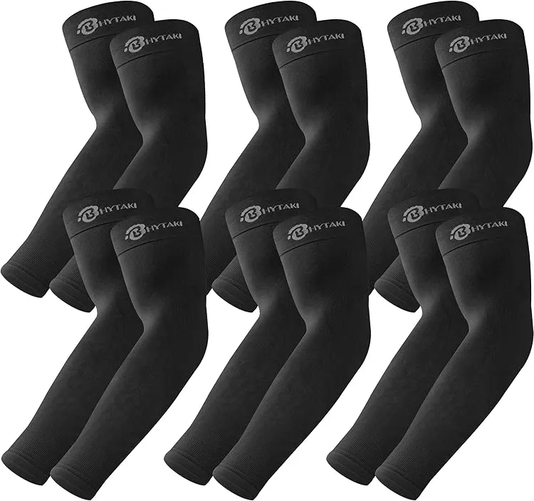 Cooling Compression Arm Sleeves for Men/Women, UV Sun Protection Sleeves - BHYTAKI