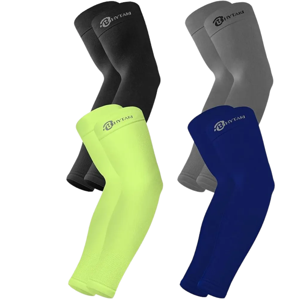 Cooling Compression Arm Sleeves for Men/Women, UV Sun Protection Sleeves - BHYTAKI