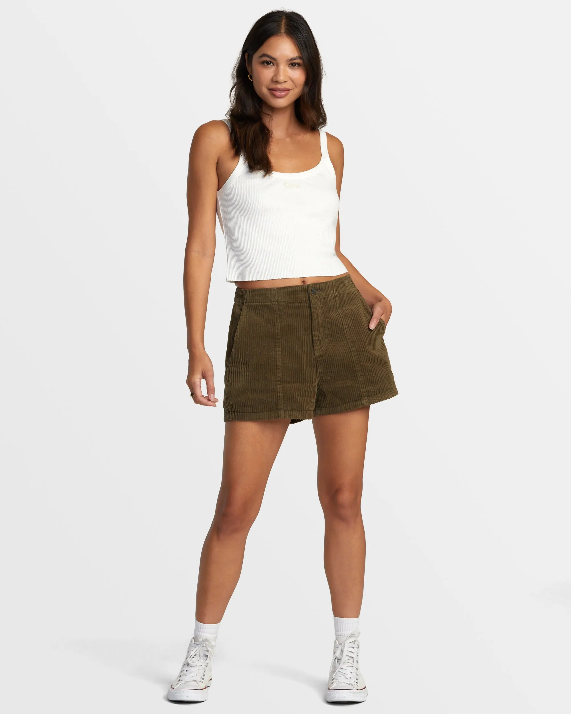 Daylight Corduroy Shorts - Dark Olive