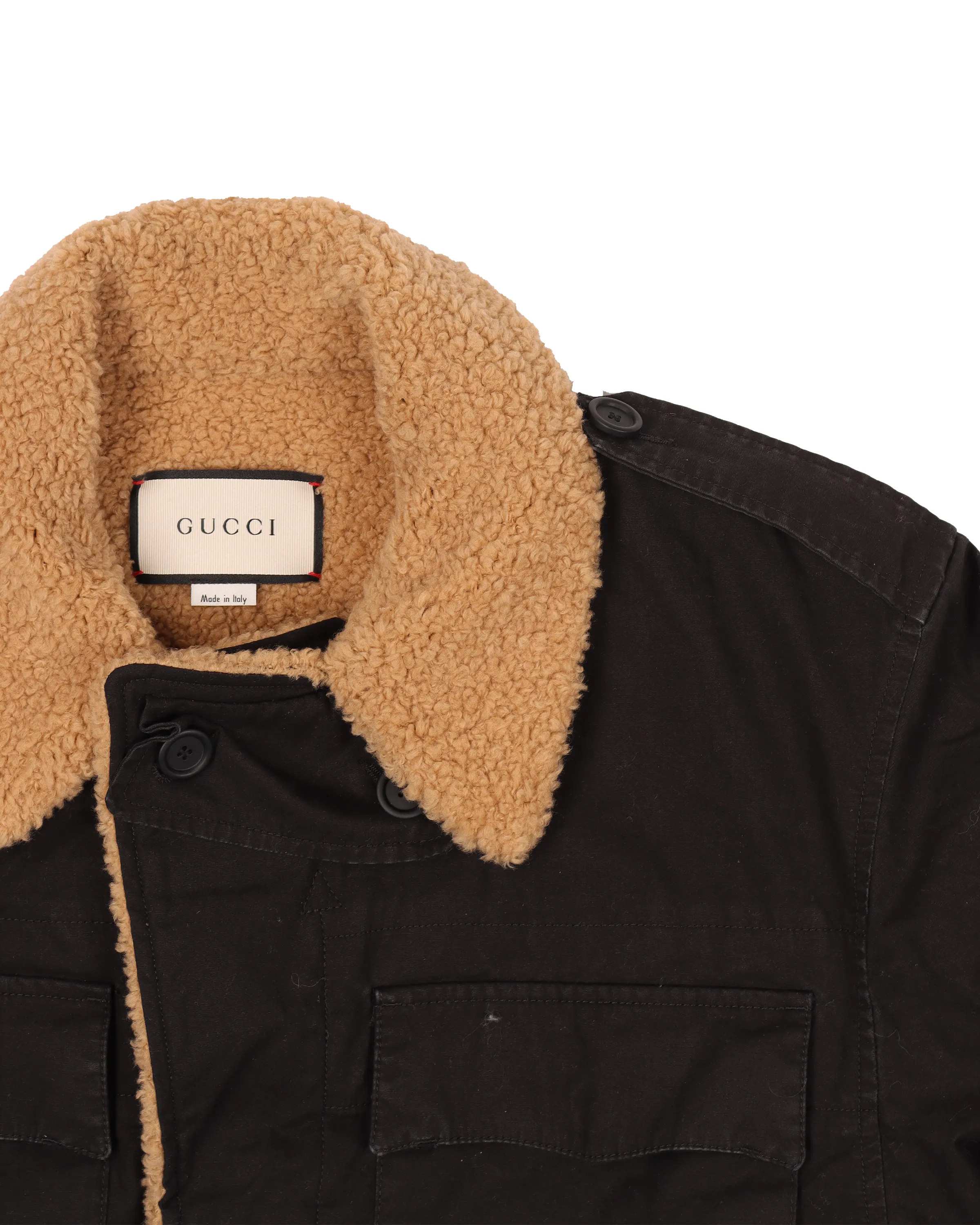 Faux Shearling-Lined Interlocking "G" Jacket