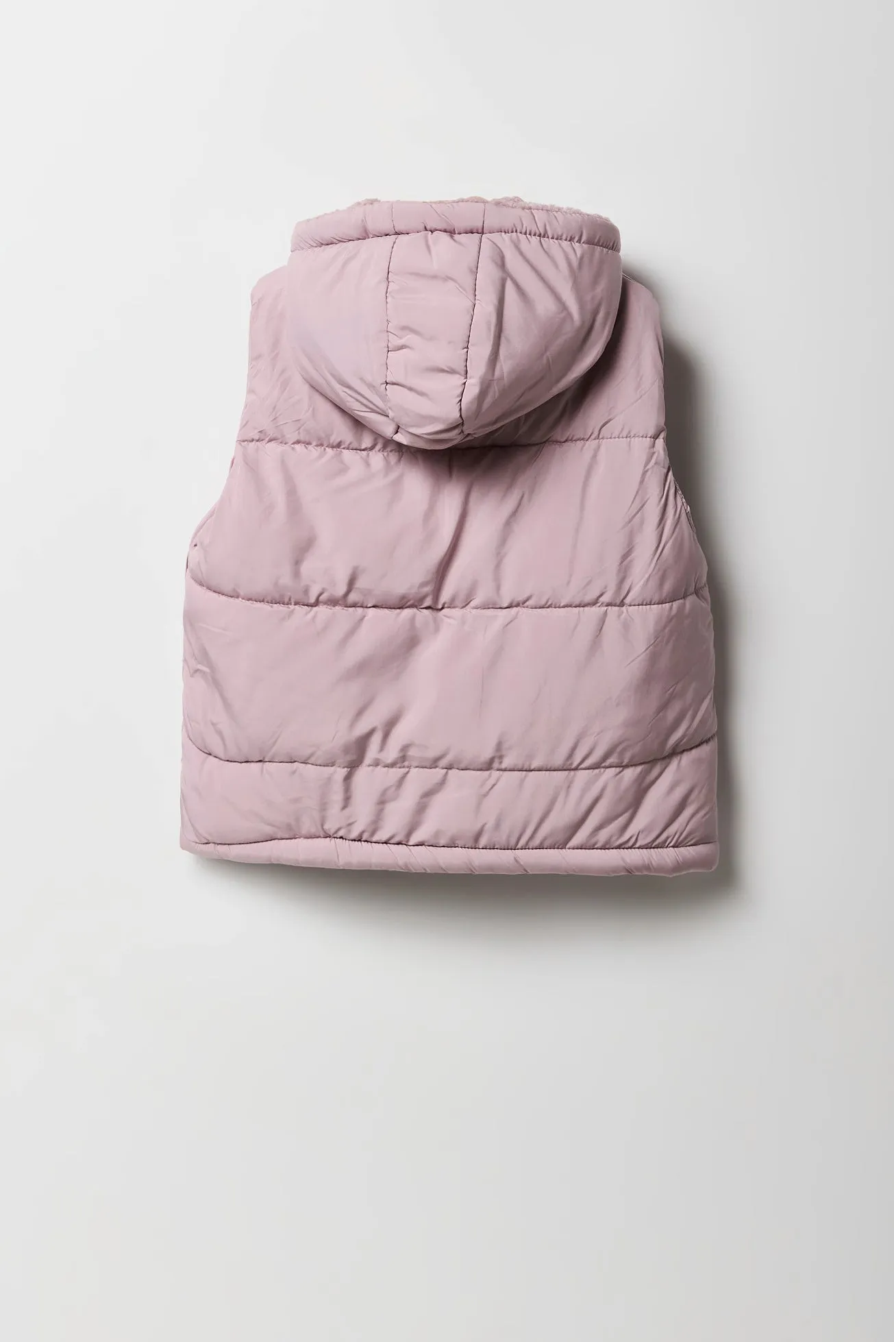 Girls Sherpa Lined Puffer Vest