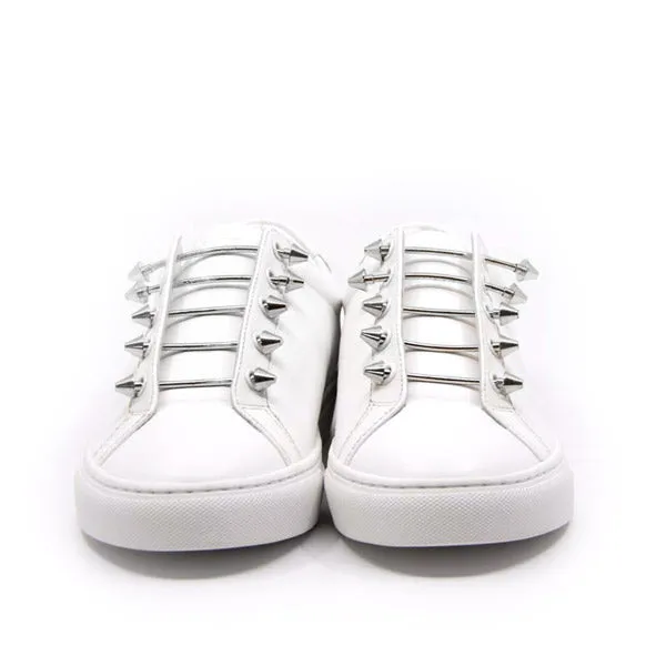 Joe White/Silver | Leather sneaker