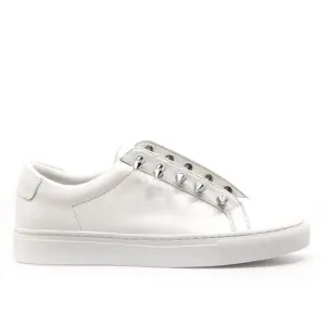 Joe White/Silver | Leather sneaker