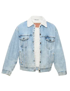 Levi's Light Wash Shearling Denim Jacket - XL