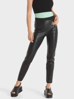 Marc Cain Collections T Black Faux Leather Trousers TC 82.18 J78 COL 900