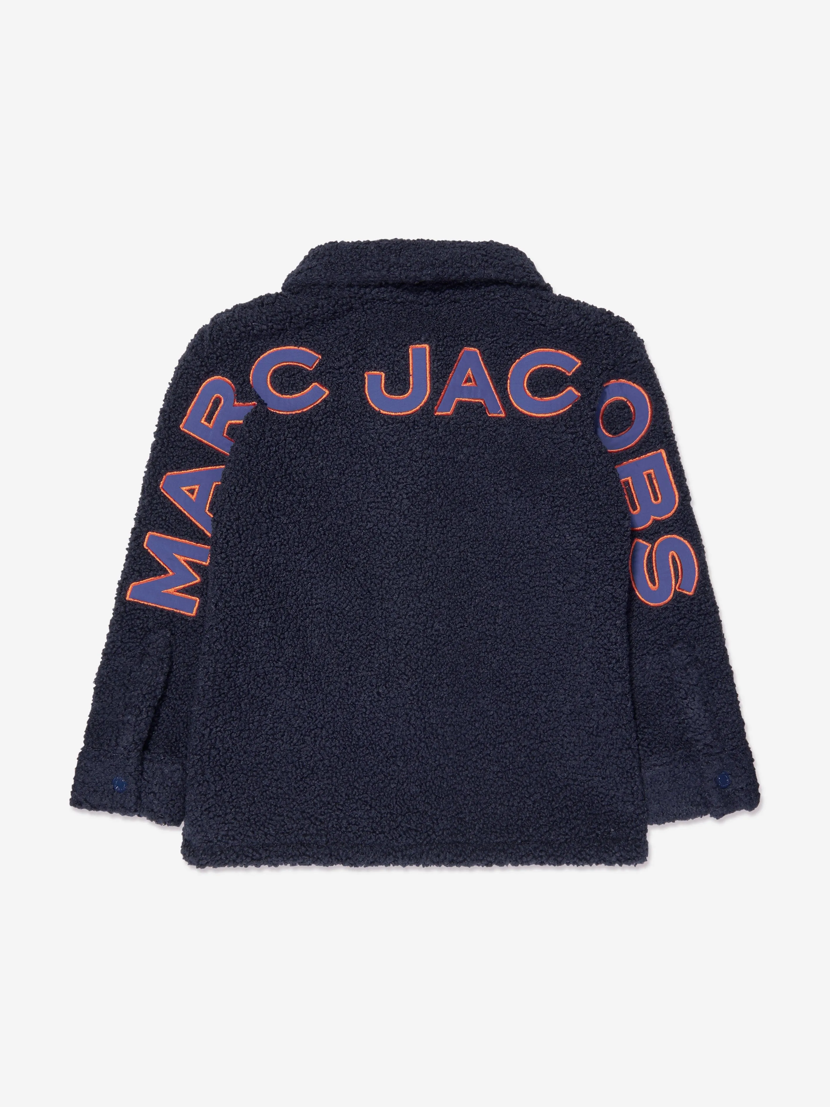 MARC JACOBS Boys Faux Shearling Cardigan in Navy