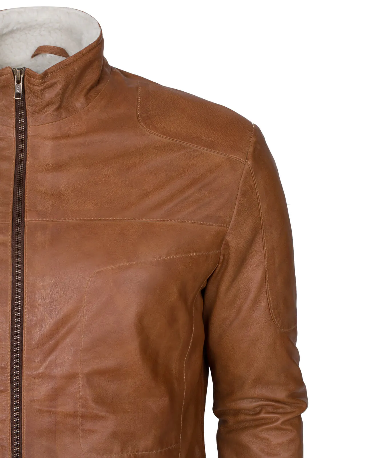 Men’s Brown Sheepskin Shearling Leather Jacket