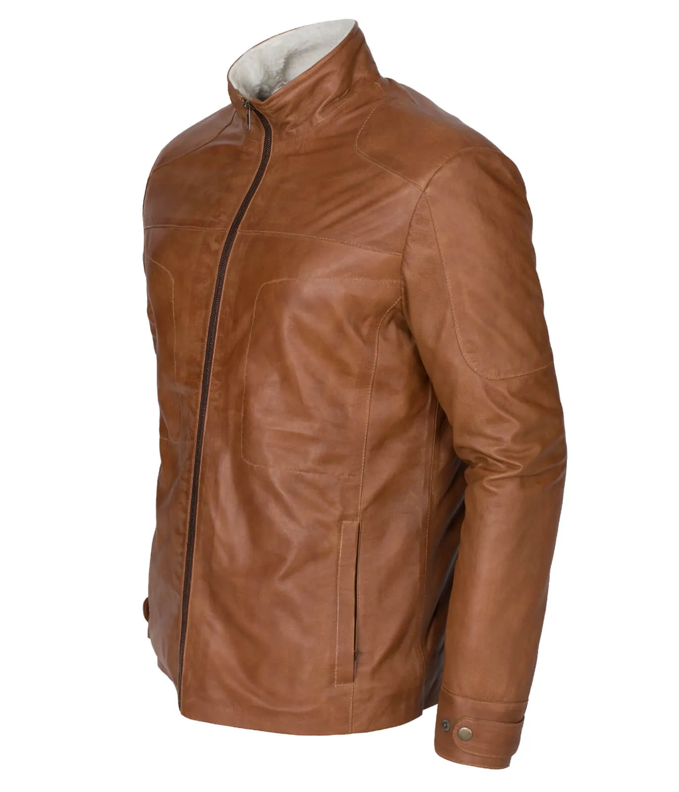 Men’s Brown Sheepskin Shearling Leather Jacket