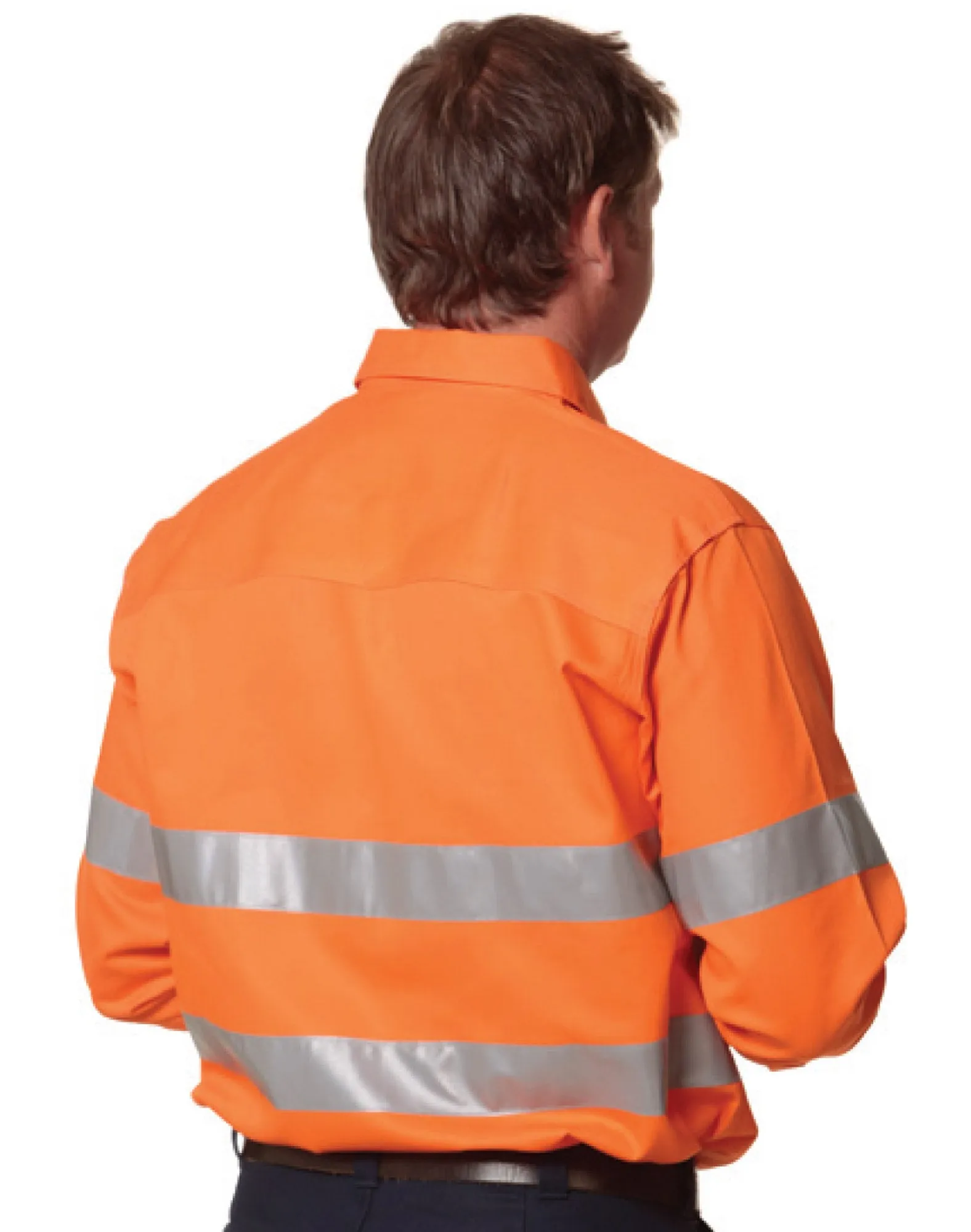 Men's Hi Vis Long Sleeve Shirt w/ Tape - SW52