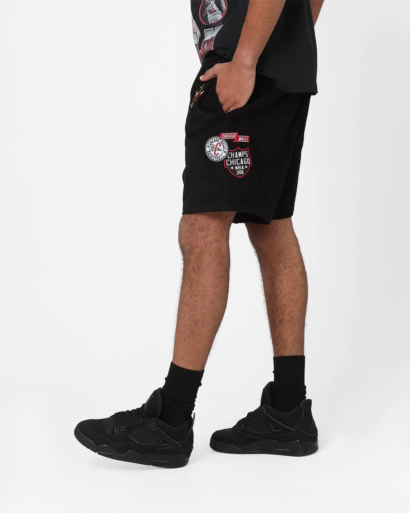 Mitchell & Ness Chicago Bulls Letterman Shorts Black