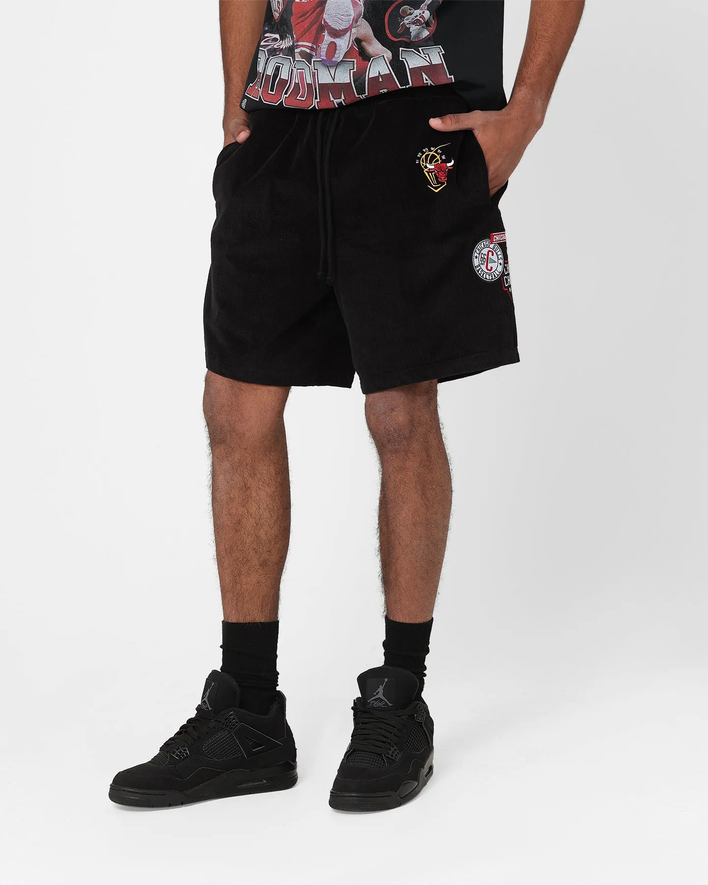 Mitchell & Ness Chicago Bulls Letterman Shorts Black