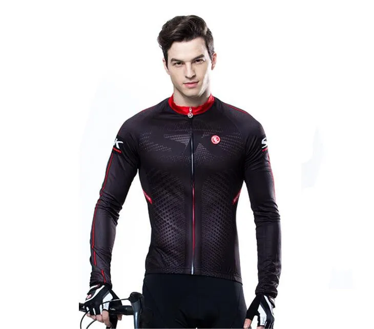 Noble Black Men Long Sleeve Cycling Jersey Set