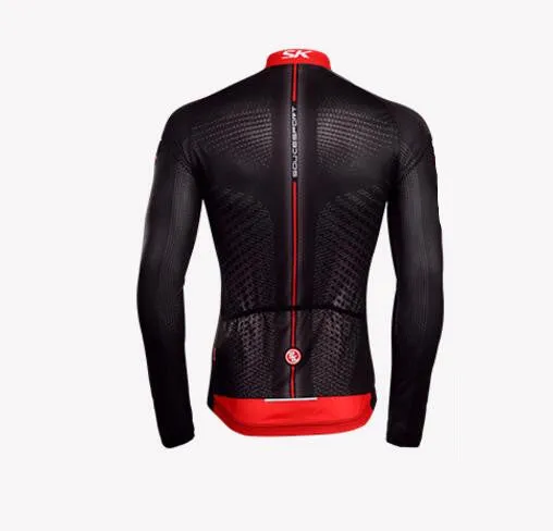 Noble Black Men Long Sleeve Cycling Jersey Set