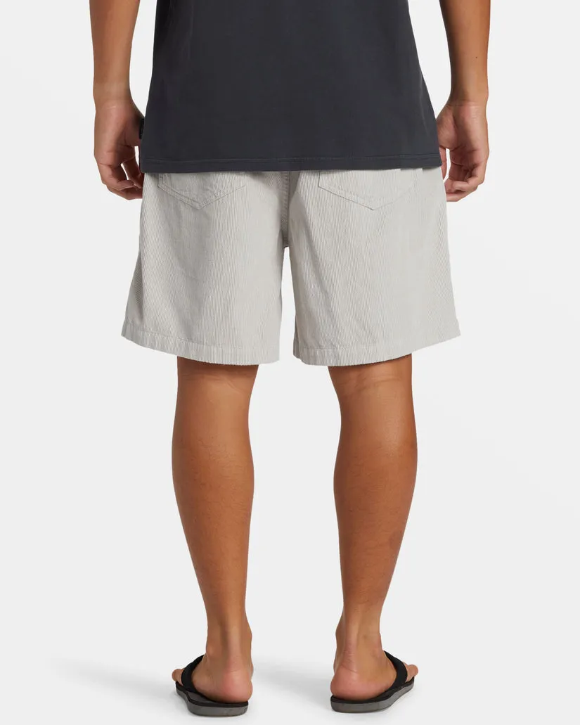 Quiksilver Taxer Cord Shorts-Gray Violet