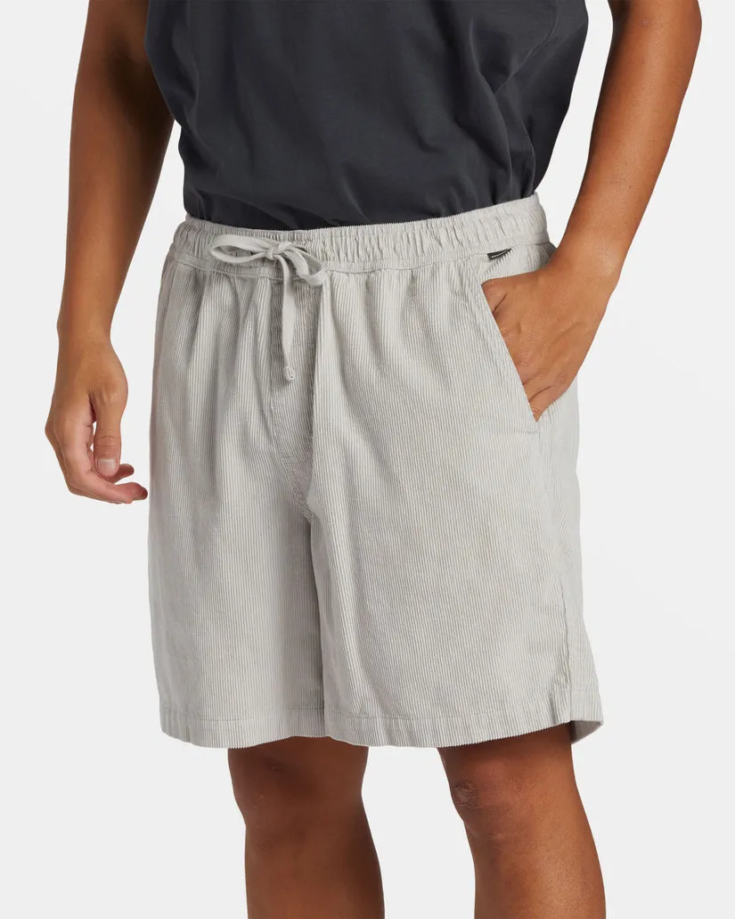 Quiksilver Taxer Cord Shorts-Gray Violet