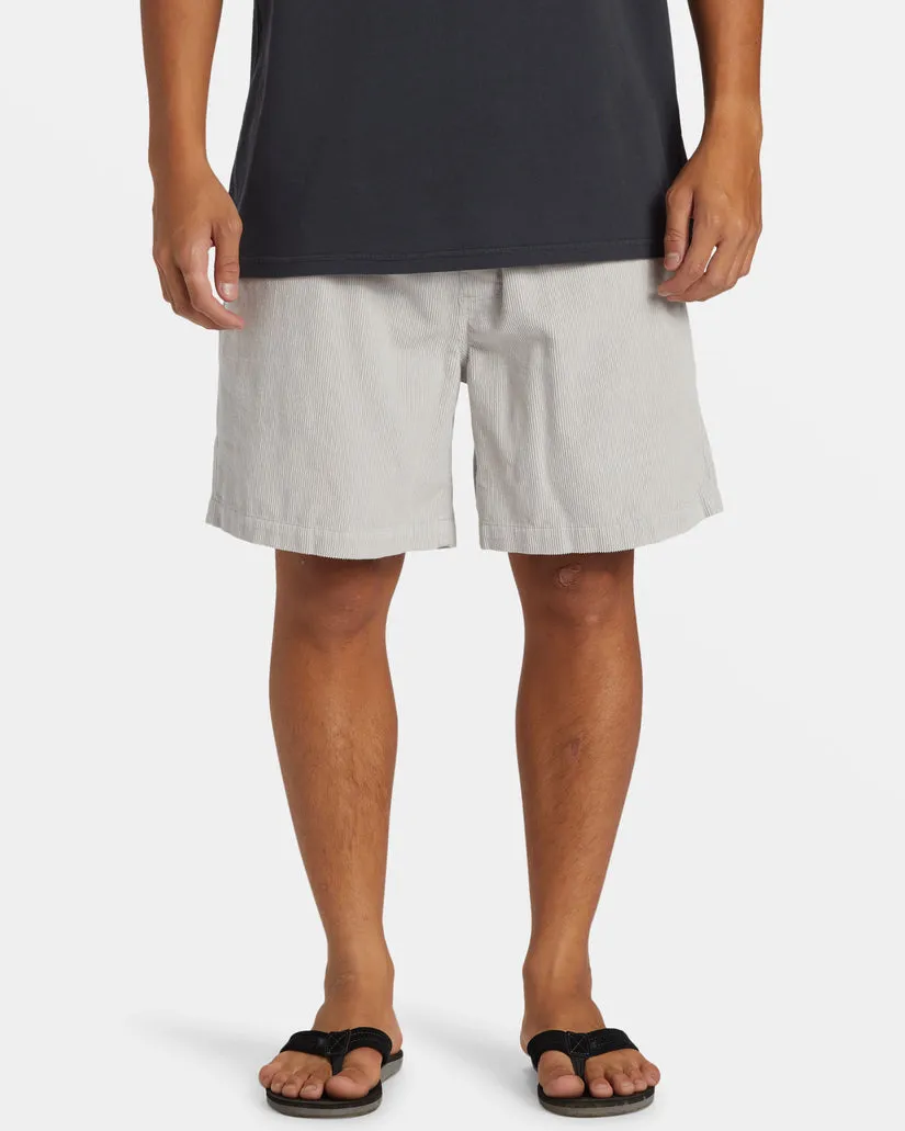 Quiksilver Taxer Cord Shorts-Gray Violet