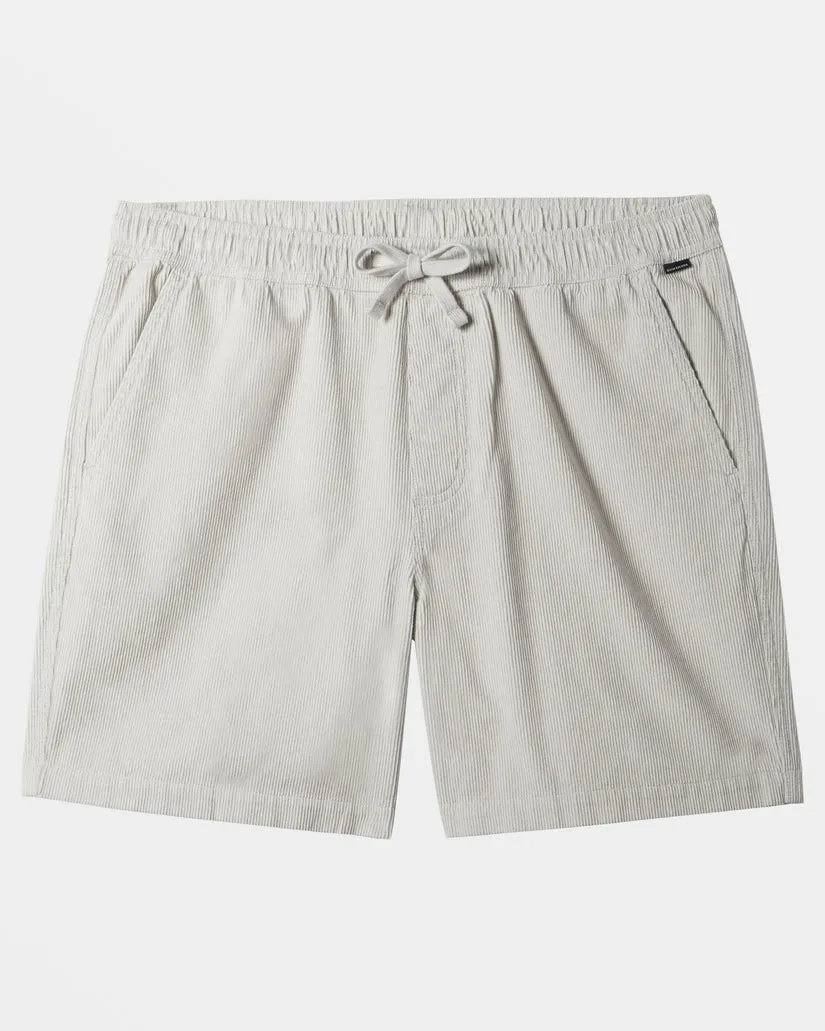 Quiksilver Taxer Cord Shorts-Gray Violet