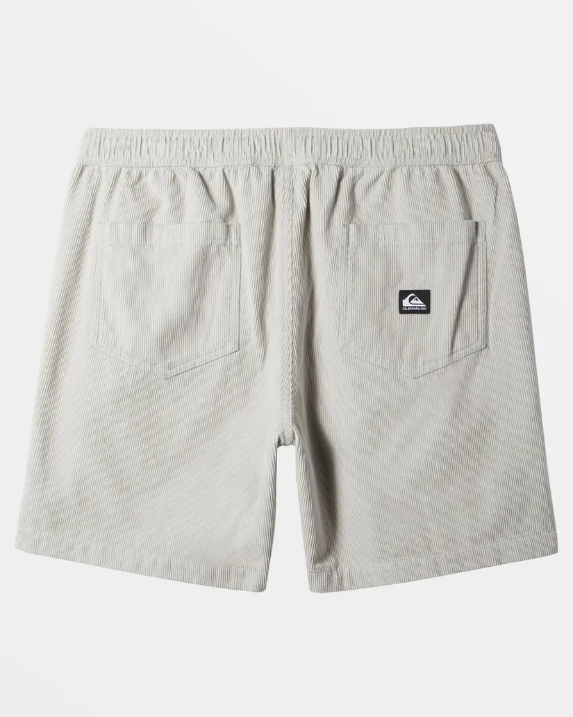 Quiksilver Taxer Cord Shorts-Gray Violet