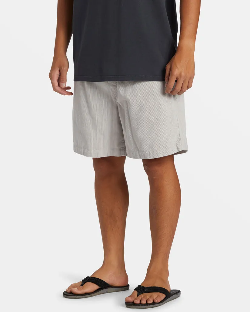 Quiksilver Taxer Cord Shorts-Gray Violet