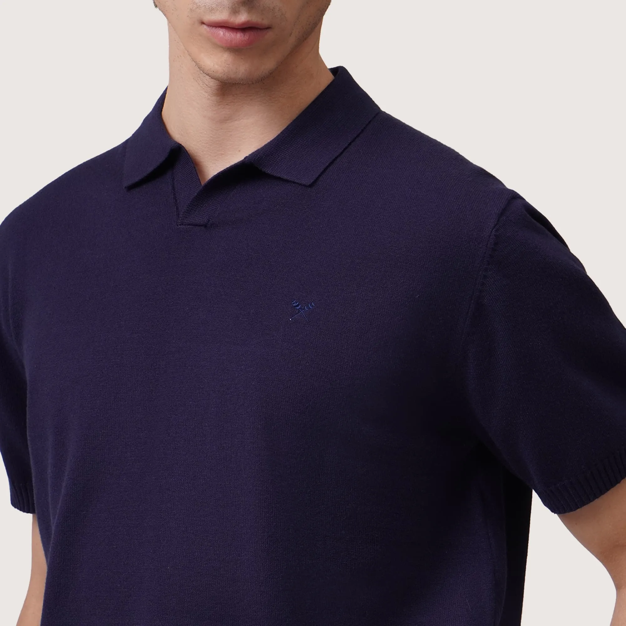 Regular Fit V-Placket Polo Shirt