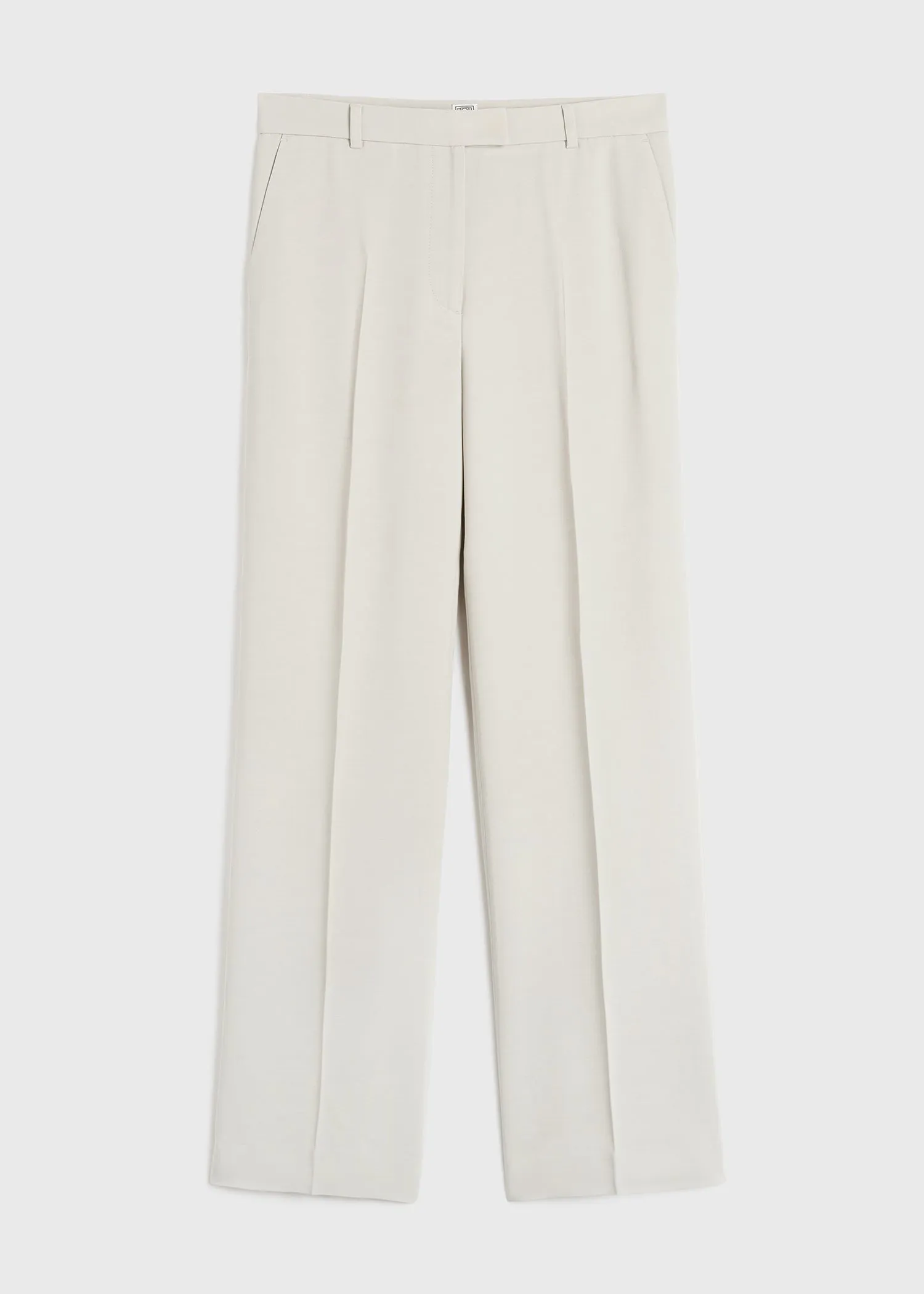 Relaxed straight trousers pebble