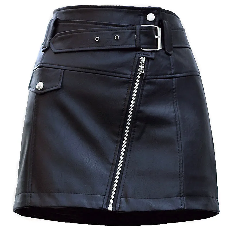 Slim High Waist Women Skirt / A-line Short Skirts in Rock Style / Rave Outfits