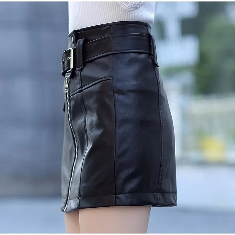 Slim High Waist Women Skirt / A-line Short Skirts in Rock Style / Rave Outfits