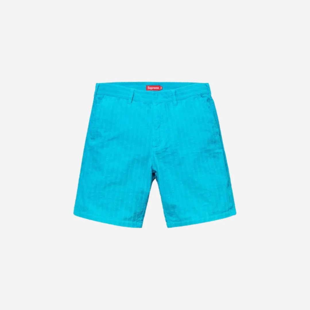 SUPREME ROPE CORDUROY WORK SHORT BRIGHT BLUE