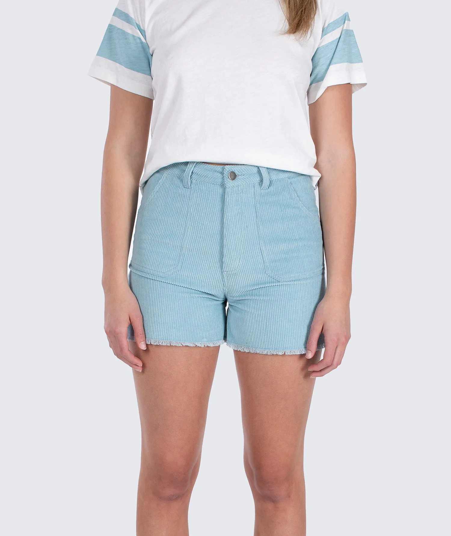 Wale Corduroy Short - Light Blue