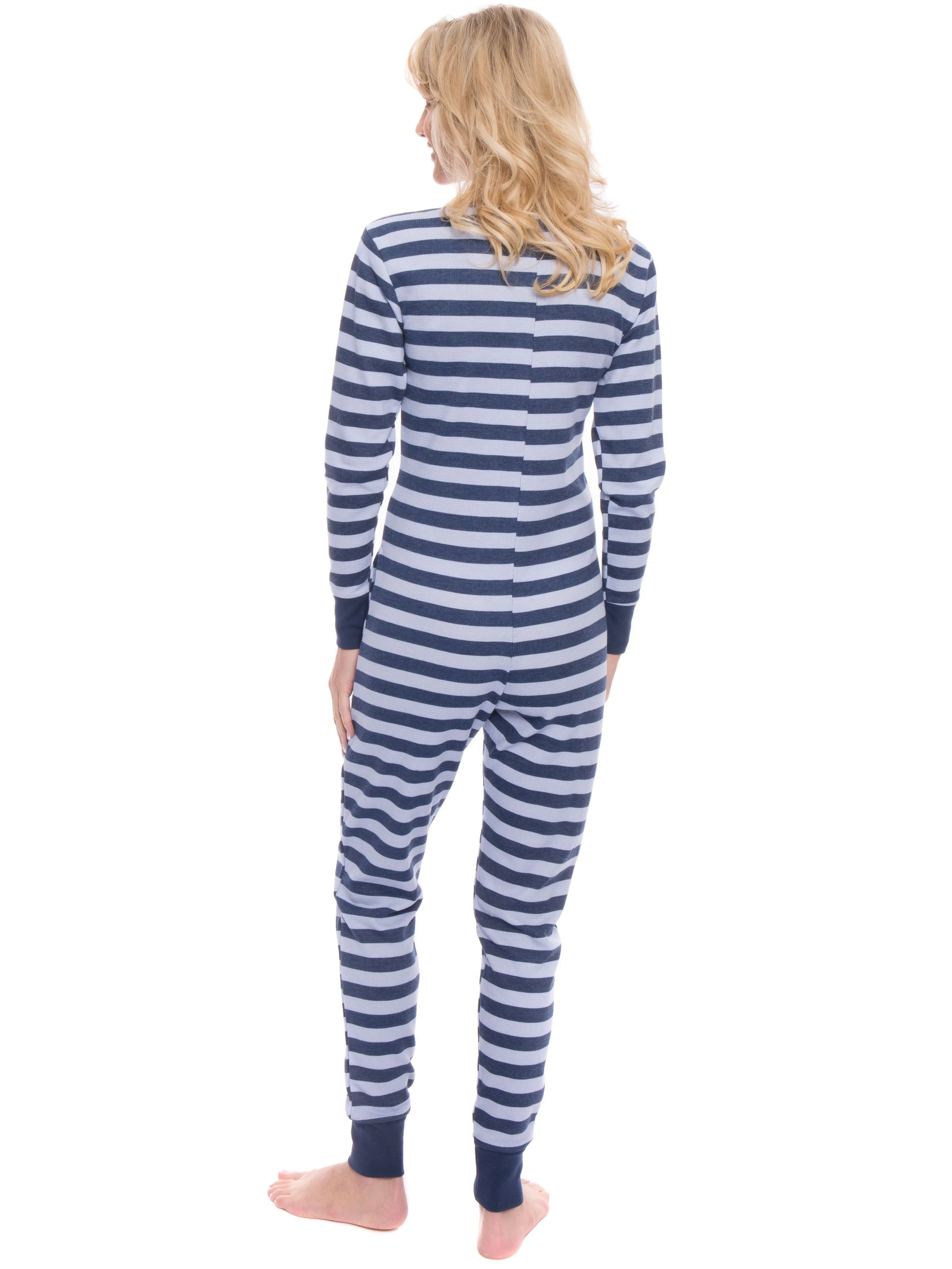 Women's Waffle Knit Thermal Onesie Pajama