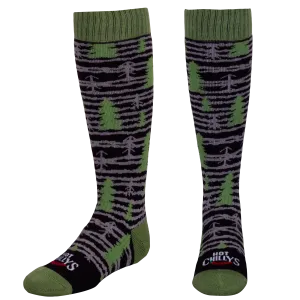 Youth Mid Volume Sock - Black Pine Tree