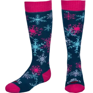 Youth Snowflake Mid Volume Sock